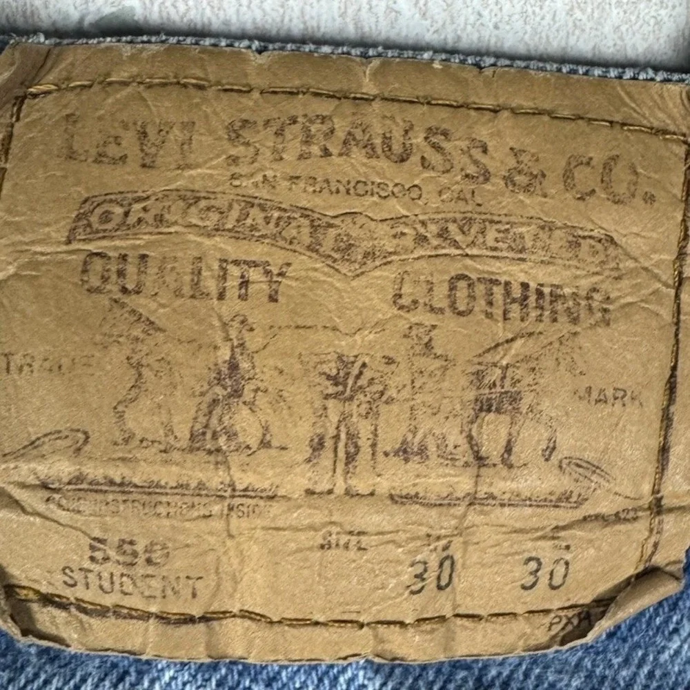 VTG Levi's 550 Orange Tab Student Denim Jeans‎ Grunge 28x28